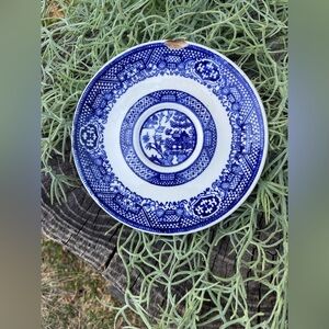 Vintage Unbranded Blue Willow Dinner Plate